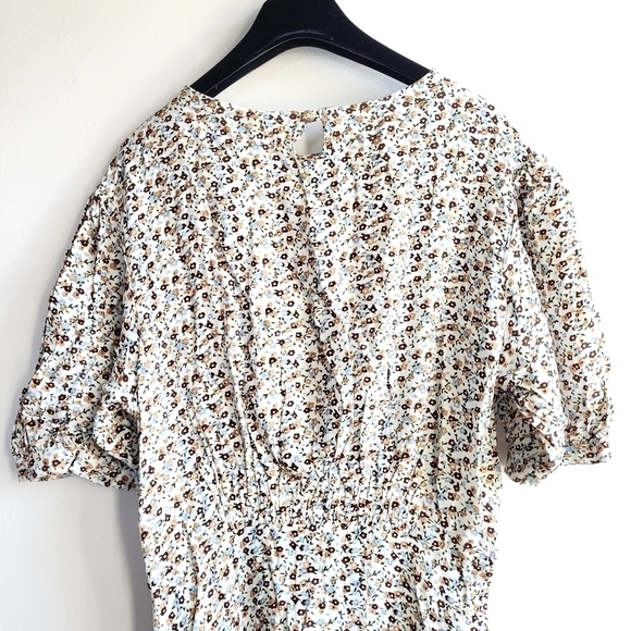 Faithfull The Brand Sidonie Aurelia Floral Off White Chestnut Mini Dress NWT 4 - Picture 13 of 17